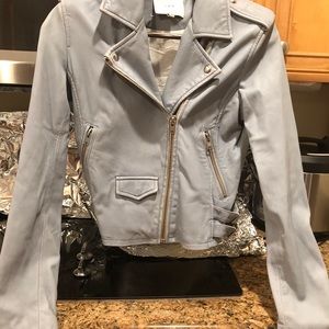 IRO blue leather jacket size FR38